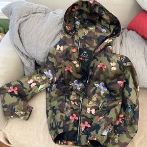 Vintage inspired camo hoodie, with Louis Vuitton like butterfly pattern